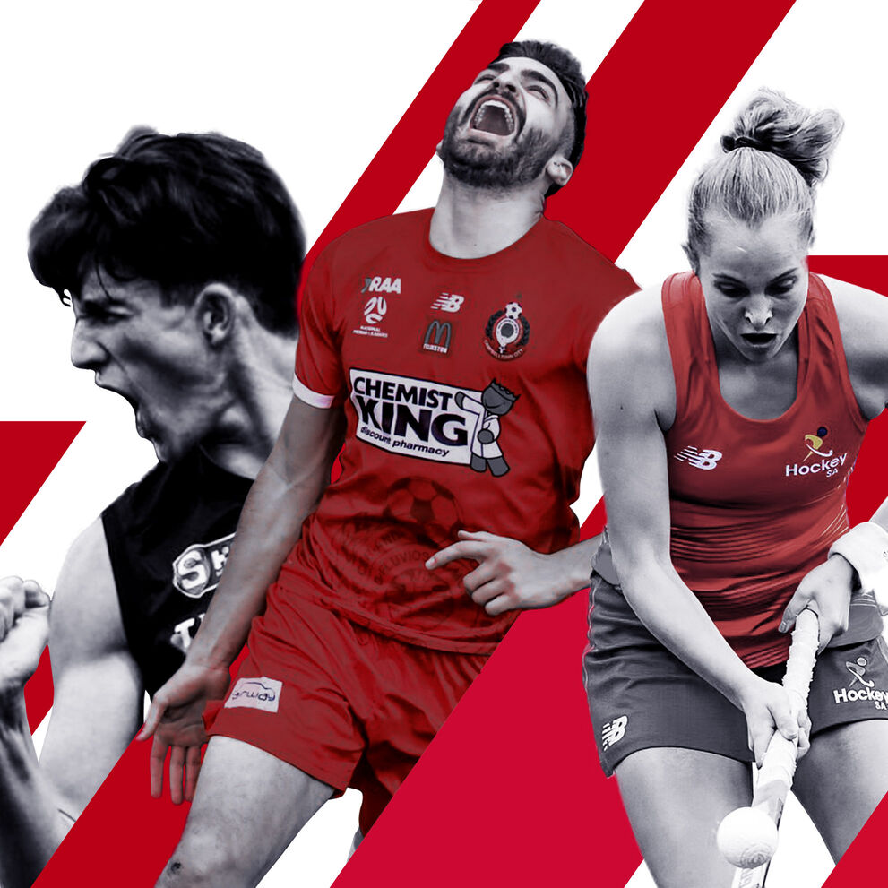 2 men and a woman playing sport in New Balance clothing