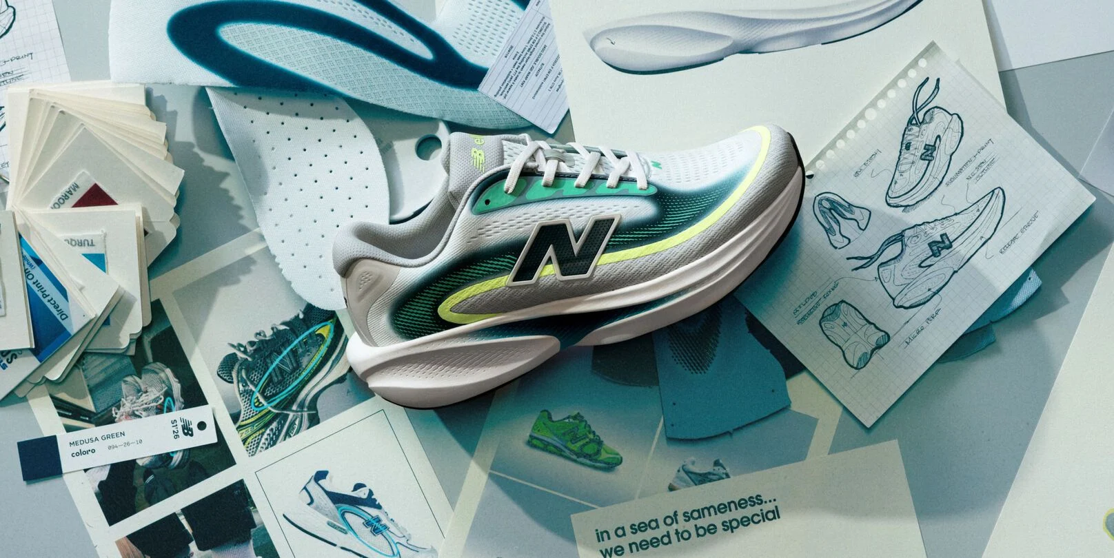 The Ellipse laying on top of archival designs and drawings 