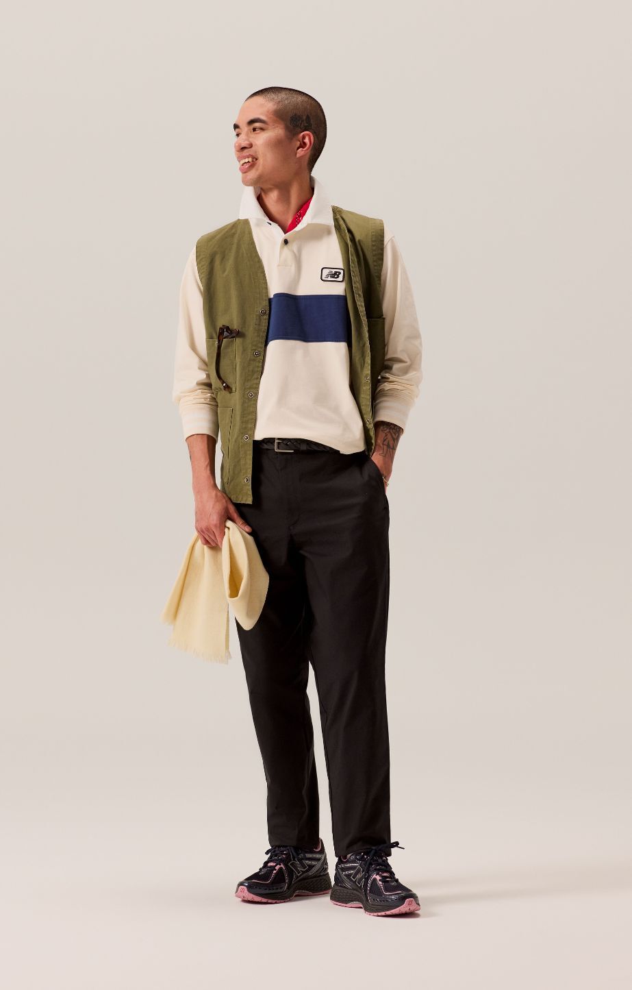 Man wearing new balance 1906 sneakers