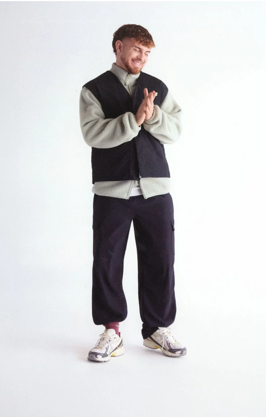 Harvey Elliot wearing the Warm Skies 740 shoes. 