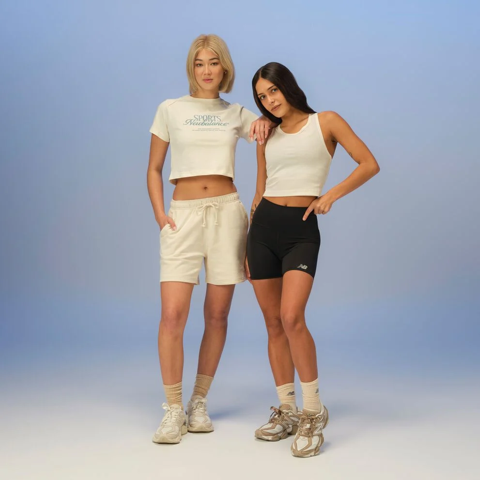 two women in studio background wearing 9060 sneakers
