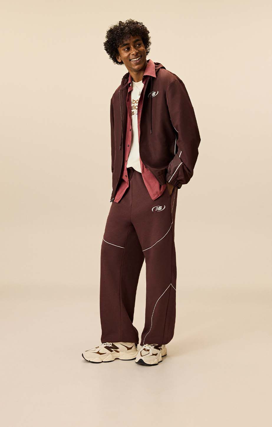 A man wearing new balance 9060s
