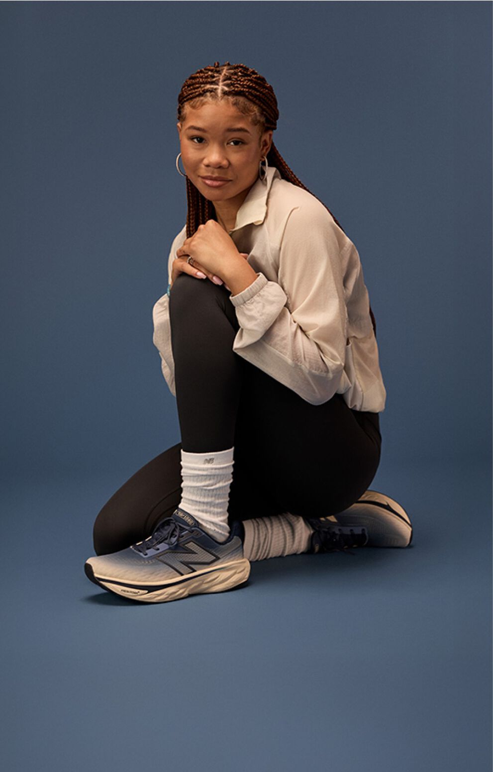 Storm Reid wearing the Fresh Foam X 1080 Earth Shadow 